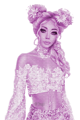 Y.A.M._Summer woman girl purple - Gratis animeret GIF