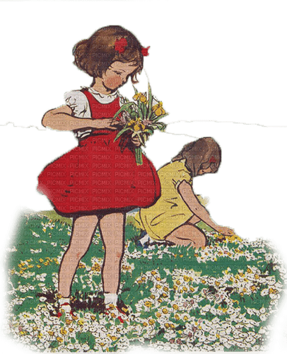 kikkapink vintage baby flowers spring - bezmaksas png