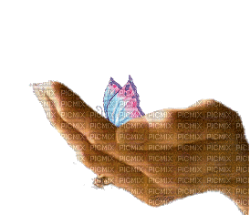 motyl dłoń - Gratis animeret GIF
