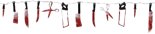 Bloody knife banner - GIF animasi gratis