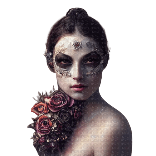 kikkapink gothic girl woman fantasy mask - ücretsiz png