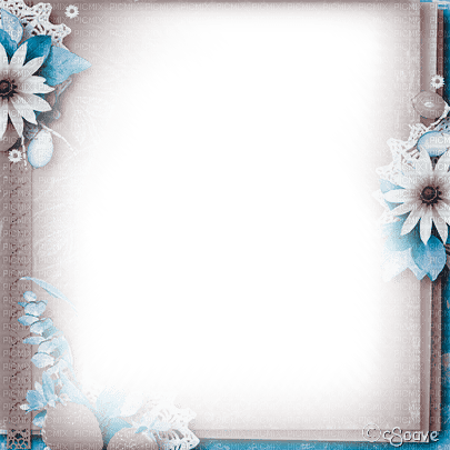soave frame vintage flowers lace autumn blue - 無料png