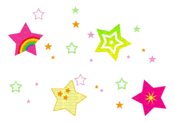 rainbow stars - Бесплатни анимирани ГИФ