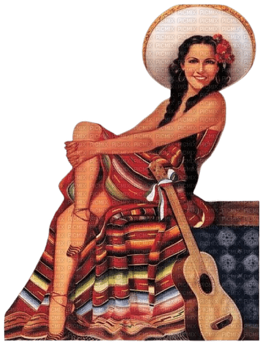 loly33 femme mexicaine - gratis png