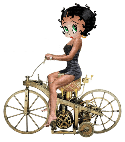 Kaz_Creations Betty Boop On Bike - besplatni png