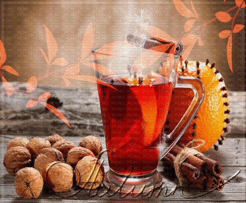Background Autumn Drink - Ingyenes animált GIF