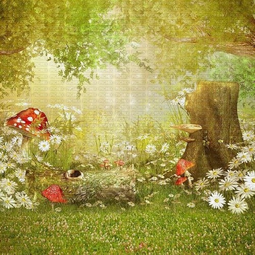 green forest background painting fantasy - bezmaksas png