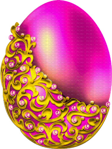 Egg.Pink.Yellow.Gold - PNG gratuit