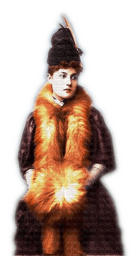 Rena Vintage Winter Woman Frau - фрее пнг