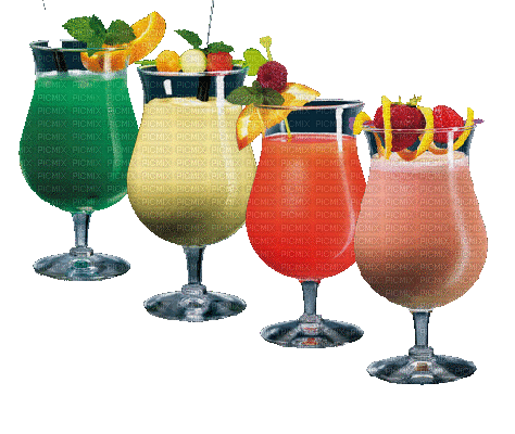 Cocktails - Free animated GIF