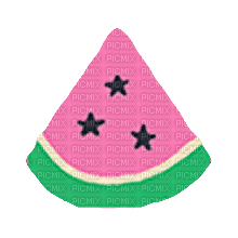 Intergalactic Vacation watermelon slice - gratis png
