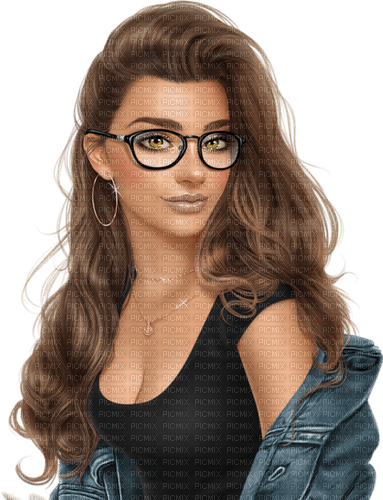 Woman with glasses. Leila - 免费PNG