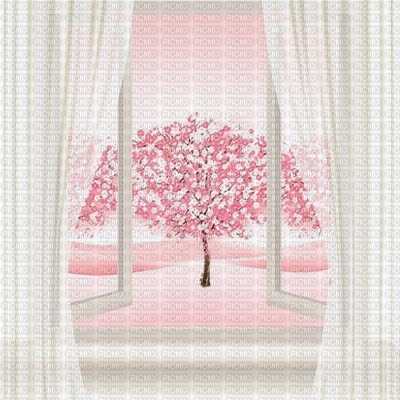 bg-window-with-pink-tree - 無料png