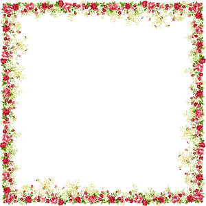 cadre fleurs frame with flowers - zdarma png