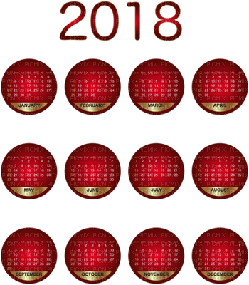 loly33 calendrier 2018 - бесплатно png