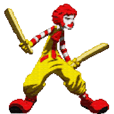 Ronald McDonald, fighter , mcdonalds , mugen , videogame , sprite - GIF ...