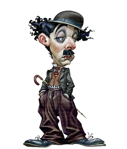 Kaz_Creations Charlie Chaplin-Caricature - PNG gratuit