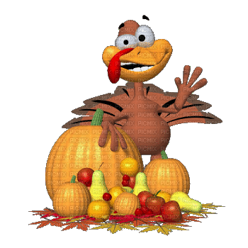 Turkey, thanksgiving , animation , cute , funny - Free animated GIF - PicMix