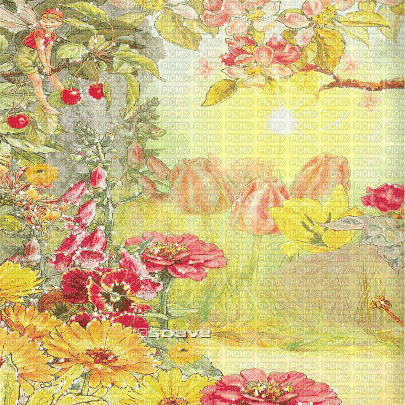 soave background animated easter vintage  flowers - 免费动画 GIF