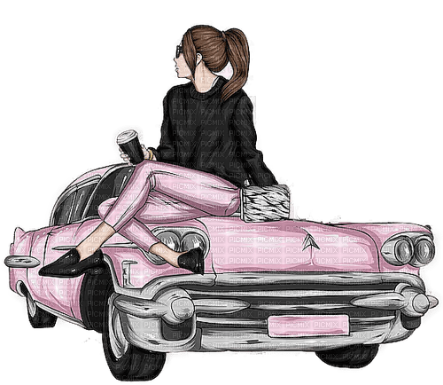 Pink Cadillac Woman - ücretsiz png