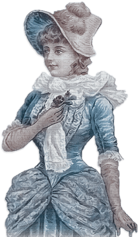 soave woman vintage spring victorian blue brown - ilmainen png