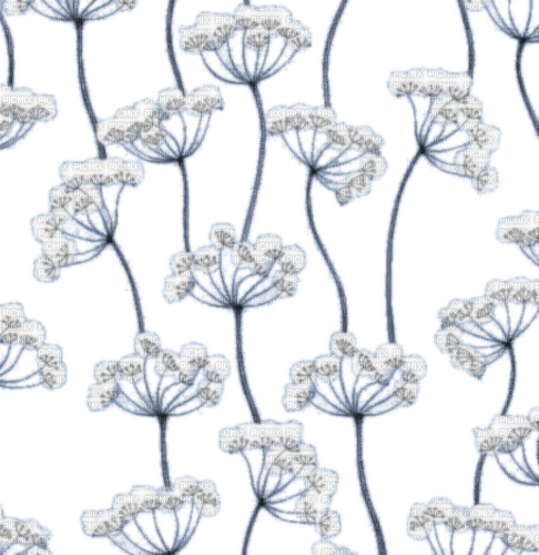Hintergrund, Blau-weiss, Blumen, transparent - Free PNG