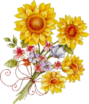 MMarcia gif daisy flowers flores margarida - Nemokamas animacinis gif