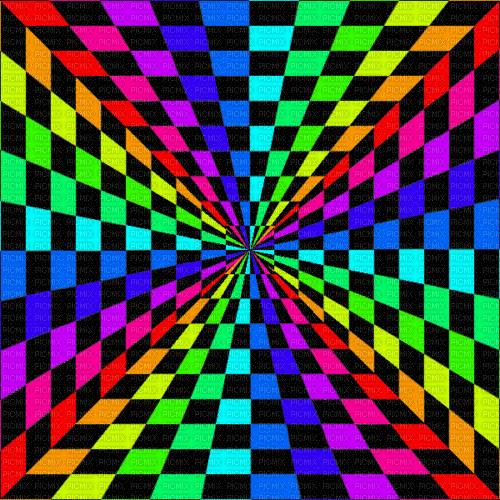 Rainbow checkers - GIF animado gratis