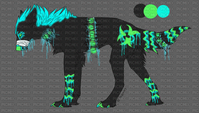 neon wolf - Безплатен анимиран GIF