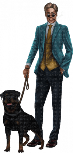 homme avec chien.Cheyenne63 - 免费PNG