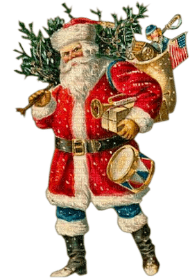 Père Noël_Santa Claus_Christmas_Noël_Blue DREAM 70 - darmowe png