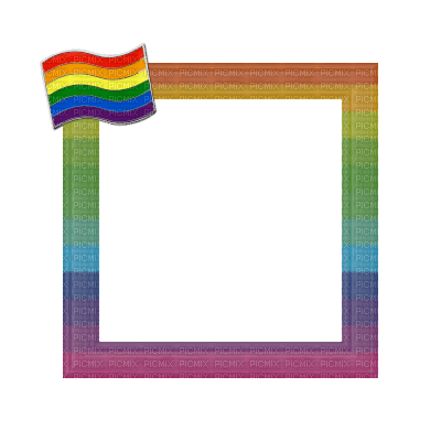 Small Rainbow Frame - png gratis
