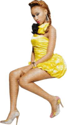 Kaz_Creations Woman Femme Yellow - безплатен png