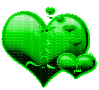 coe s34 vert green couple Paar pareja coppia casal - Zdarma animovaný GIF