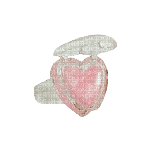 pink heart lip gloss ring - zdarma png