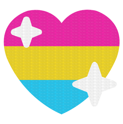 Pan Pride heart emoji - PNG gratuit