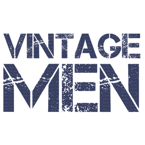 Vintage Men.Text. blue.Victoriabea - zdarma png