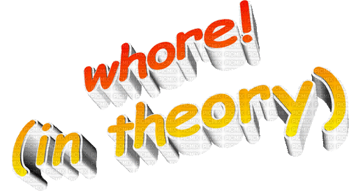 whore in theory text - Ilmainen animoitu GIF