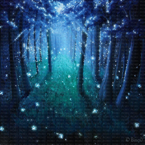 Y.A.M._Fantasy forest background - Бесплатный анимированный гифка