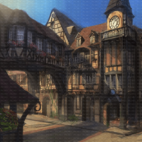 Gothic Town Hintergrund Stadt - gratis png