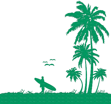 Kaz_Creations Beach Palm Trees - zadarmo png