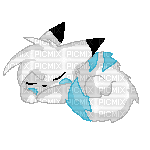 pokemon pikachu sleep white blue - Безплатен анимиран GIF