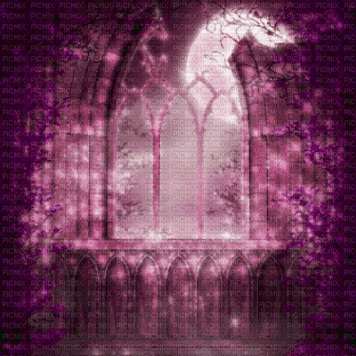 Pink Gothic Castle - Free animated GIF