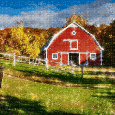 Autumn Barn - Bezmaksas animēts GIF