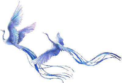 oiseaux fantaisie bleu fantasy birds blue - Ilmainen animoitu GIF