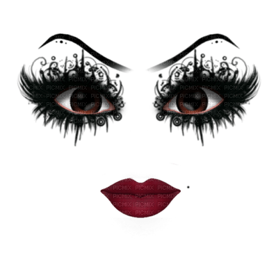 Gothic face makeup bp - zdarma png