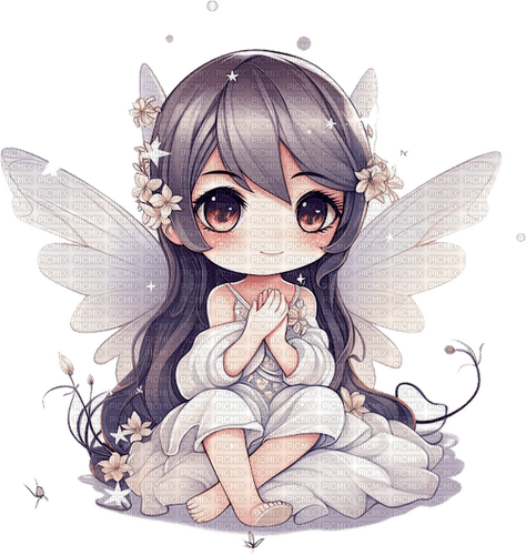 anime fairy beige - 免费PNG