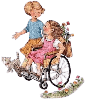 fillette fauteuil roulant - bezmaksas png