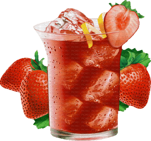 Strawberry.Drink.Fraises.Boire.Victoriabea - ingyenes png