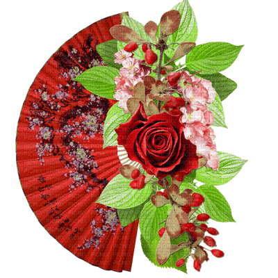 patymirabelle fleurs rouge - PNG gratuit